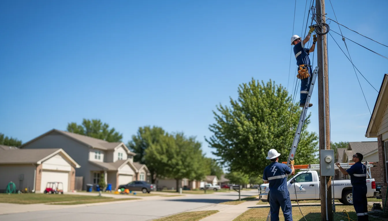 Residential electrician providing installation services in Splendora, TX